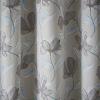 Undulating Canvas (Springfield Teal) Detail, 2021/22, Eyelet Curtains.